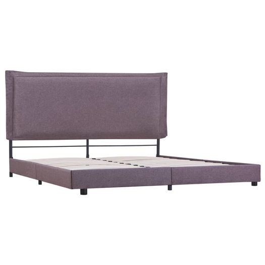 Bed Frame Taupe Fabric 150x200 cm