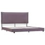 Bed Frame Taupe Fabric 150x200 cm Image 4