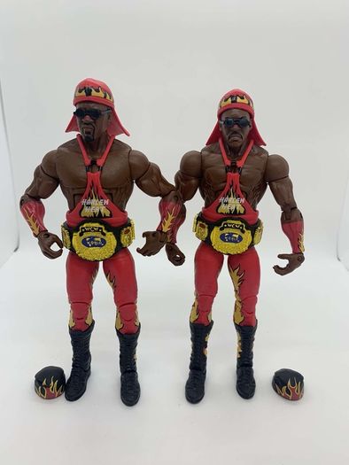 wwe elite series 46 Harlem Heat Booker T & Stevie Ray action figures