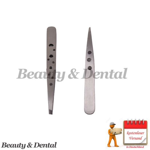 2x Professional Eyebrow tweezers Hair Beauty Slanted Stainless Steel Tweezer Tool