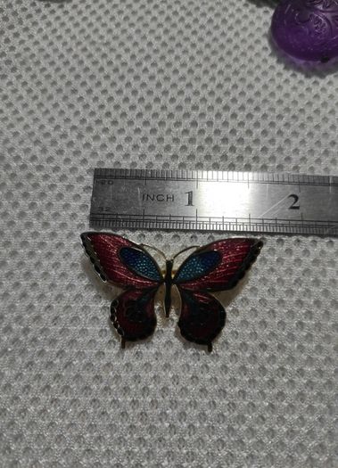 Butterfly cloisonne brooch