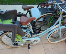 ladies bike with baby carrier