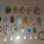 Vintage 1980s Pope John Paul II silver tone keychain and necklace italy plus other papal medals Image 2