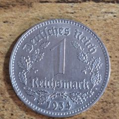 German Empire, Germany, 1 Reichsmark 1934 F - free standard postage