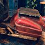 Large Vintage Resin Motorcycle Sculpture Image 4