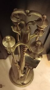 Brass fireside companion set