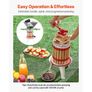 1.6 Gal/6L Fruit Wine Press, Solid Wood Basket with 8 Blocks, Heavy Duty Manual Juice Maker, Image 4
