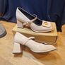 Taupe mid heels Shoes Image 2
