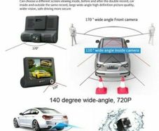 High Quality  4'' Car DVR Dash Camera Video Cam Recorder 1080P Full HD 3 Lens Front and Rear View