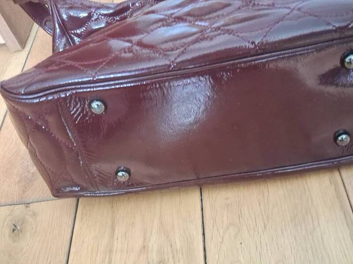 Stunning Lulu Guinness Designer Maroon Patent Leather Bag