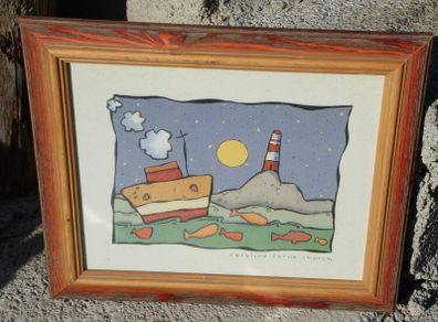 Framed print By Caroline Jayne Church At Sea
