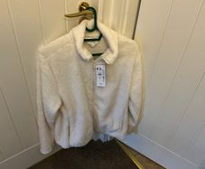 Cream fluffy Jacket BNWT size M