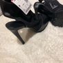 Zara Woman's Black Leather & Mesh open toe ankle bootie Image 2