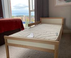 IKEA Sniglar Toddler Bed (70x160cm) + Premium The Little Green Sheep Natural Mattress & Protector
