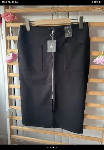 skirt Bnwt black pencil skirt size 12 front zipped detail
