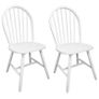 Dining Chairs 2 pcs White Solid Rubber Wood Image 4