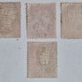 A rare lot of 10 penny red stamps, Star Issues 1854 to 1864 with high quality Central cancellations, Bullseye, sotn set. Image 6