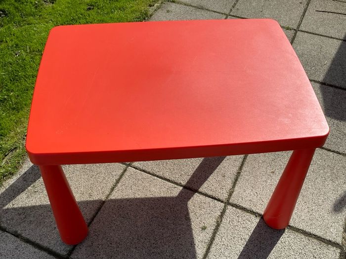 Ikea Mammut kids table and toddler nightstand
