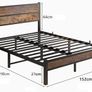 King Size Bed Frame with Wooden Headboard Bed Frames Image 2