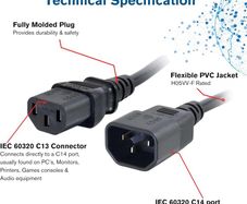 Computer, Monitor Extension Cord (New)