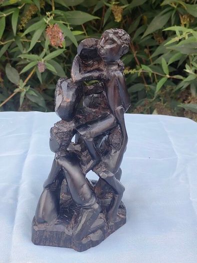 Vintage Makonde carved wooden tree of life