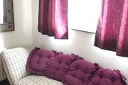 New Curtains + 4 seat cushions