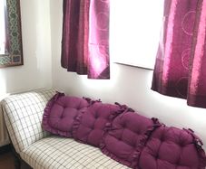New Curtains + 4 seat cushions