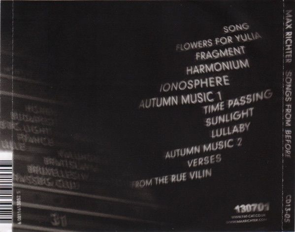 Max Richter  |  Songs From Before