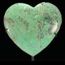 Natural Green Smithsonite Heart Shaped Stone - Mineral Image 2
