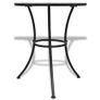 3 Piece Bistro Set Ceramic Tile Terracotta and White Image 3