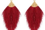 Earrings - color wine