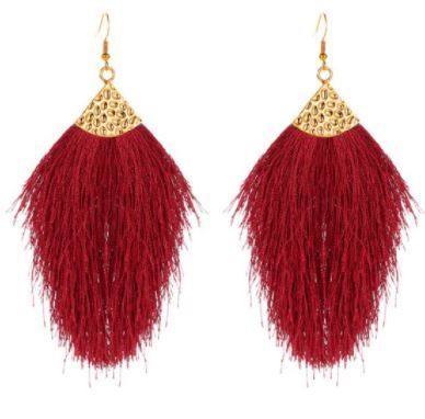 Earrings - color wine