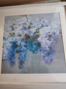 Nai, Danhui 38 x 34 cm. white Wood Framed Museum Art Print Titled - Wisteria