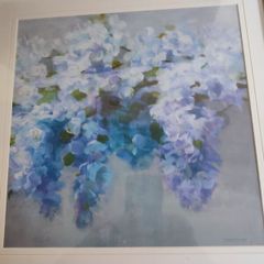Nai, Danhui 38 x 34 cm. white Wood Framed Museum Art Print Titled - Wisteria