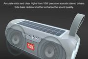 T&amp;G 10W Solar Powered Wireless Speaker, 5.0 Surround Sound, Dual Speaker Columns, USB Type-C Charging, new, unopened.
