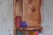 NEW Rustic Driftwood Couple Floating Shelf