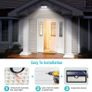 Solar Lights Outdoor, HETP Upgraded 78 LED Solar Motion Sensor Security Lights - Solar Powered Lights Waterproof Wireless Wall Lights Solar Lamps with 3 Intelligent Modes for Outside(2 Pack) Image 2