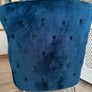 Navy Blue Velvet Armchair Image 5
