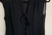 Ladies Black Chiffon Top: Size 8 - Or Free With Any Other Purchase