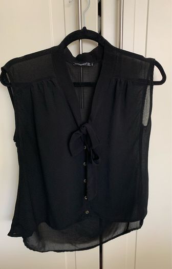 Ladies Black Chiffon Top: Size 8 - Or Free With Any Other Purchase
