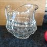 Large Pressed Heavy Glass Pitcher Jug. Image 3