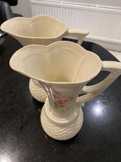 Donegal Parian ware pair of 9 inch Ewers