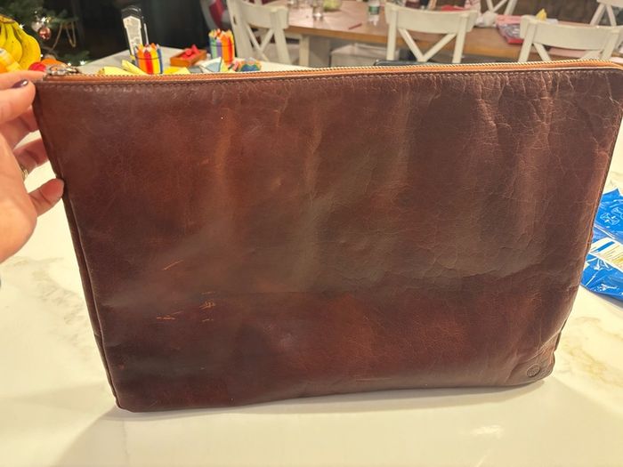 leather laptop case