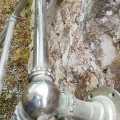 Vintage working Chrome/Brass Towel Rail