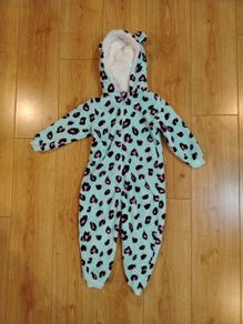 Next Turquoise Animal Print Fleece All-In-One  [98cm] (3y)