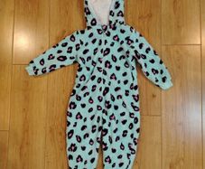 Next Turquoise Animal Print Fleece All-In-One  [98cm] (3y)