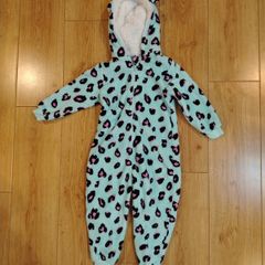 Next Turquoise Animal Print Fleece All-In-One  [98cm] (3y)