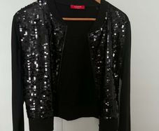 GUESS Black Sequin Cardigan size m