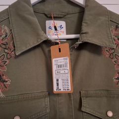Cecil Overshirt Khaki Embroidered BNWT
