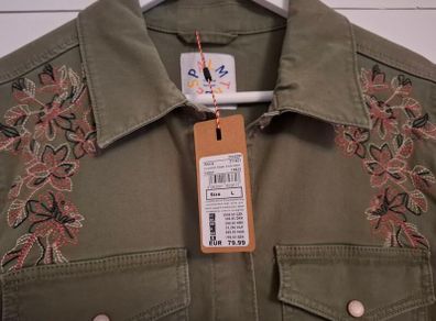 Cecil Overshirt Khaki Embroidered BNWT